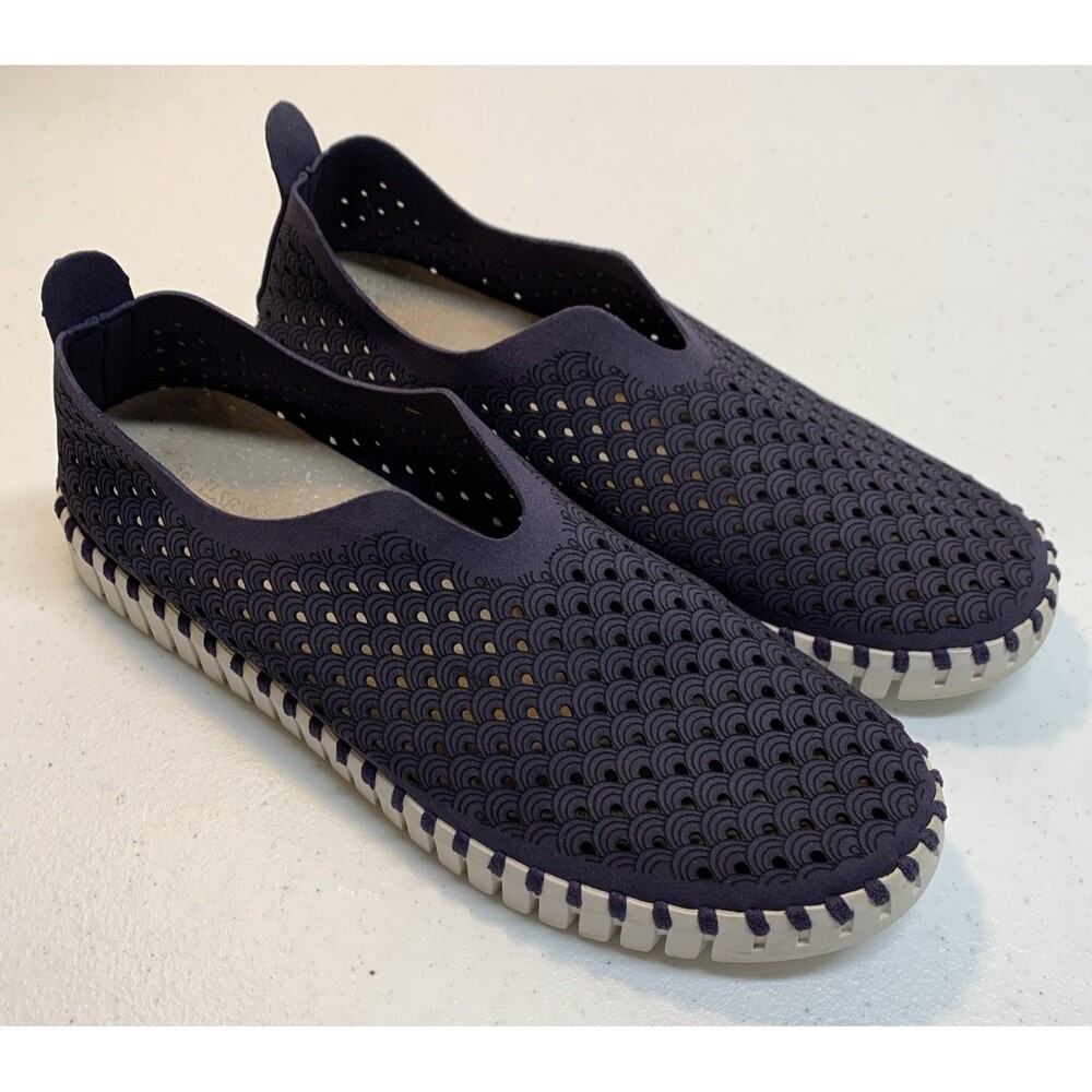 Ilse Jacobsen Tulip Flat Slip On Shoes Blue EU 39 US 9 - Picture 1 of 6